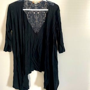 Black and lace cardigan